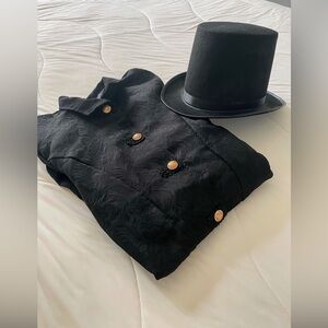 Halloween Wizard’s Costume: a jacket and a top hat, XS-S (adult)